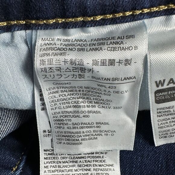 Levi's 711 SKINNY Womens Size 33 Blue Mid Rise Jeans Denim Pants 38x29 - Picture 11 of 13